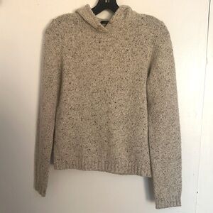 J. Crew Fleck Beige Hoodie Sweater